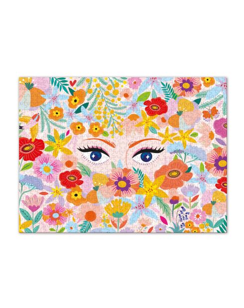 Puzzle 1000 pièces joli jardin multicolore - 68,3 x 48 cm