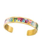 Bracelet manchette Floral rose multicolore - D.8 mm