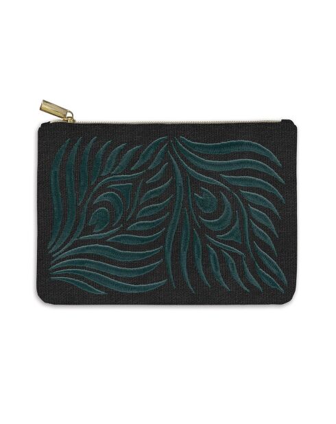 Trousse brodée Nightshade (Peacock Grid) multicolore - 20,5 x 14 cm