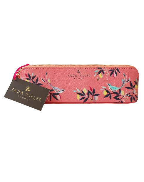 Estuche para lápices rosa PM Sara Miller London (Orchard), 21,5 x 7,5 cm