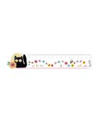 Règle dye cut illustrée Retro love multicolore - D.15 cm