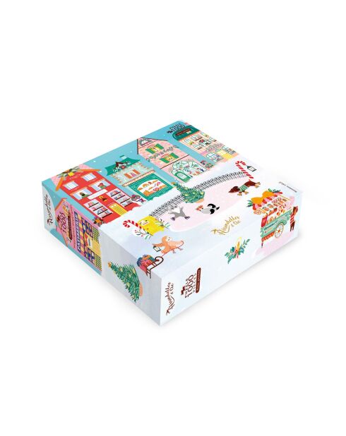 Puzzle 1000 pièces noël gourmand multicolore - 68,3 x 48 cm