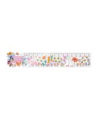 Illustriertes Lineal im Farbschnitt Joli Jardin mehrfarbig - D.15 cm
