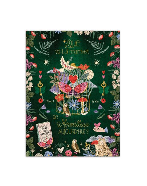 Puzzle 1000 pièces les arcanes du coeur multicolore - 68,3 x 48 cm