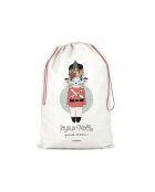 Capucha o bolsa de almacenamiento Ho ho ho (galleta de avellanas) de algodón natural XXL, 50 x 68 cm