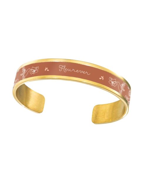 Fleurever Schoko-Manschettenarmband - D.8 mm