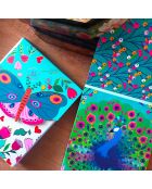 Zaknotitieboek A6 magnetische pauw pauw pidou veelkleurig - 7,5 x 10 cm