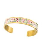 Brazalete multicolor con estampado floral primaveral - D.8 mm
