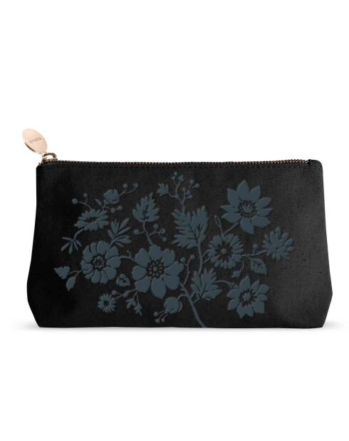Trousse en coton French Market (Jolie) noire - 6,5 x 12,5 x 23,5 cm