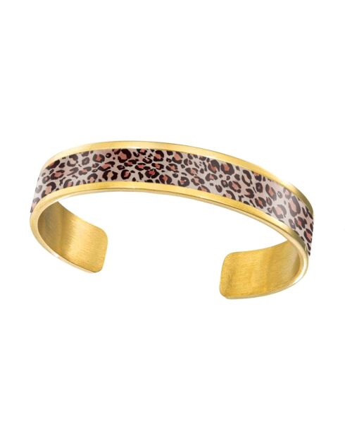 Bracelet manchette Léopard multicolore - D.8 mm