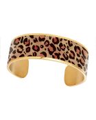 Bracelet manchette léopard multicolore - D.20 mm