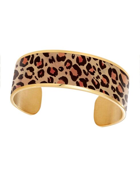 Bracelet manchette léopard multicolore - D.20 mm
