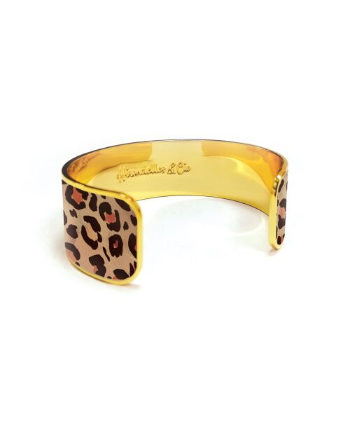Bracelet manchette léopard multicolore - D.20 mm