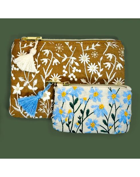 Pochette ricamata MM Sweet Boutique (camomilla) multicolore - 13,5 x 19 cm