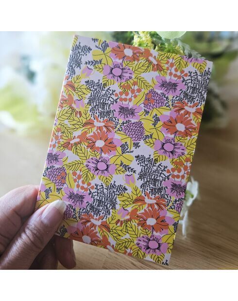 Carnet de notes A6 Floral M multicolore - 10,5 x 15 cm