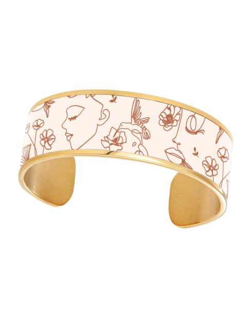 Bracelet manchette fleurever multicolore - D.20 mm