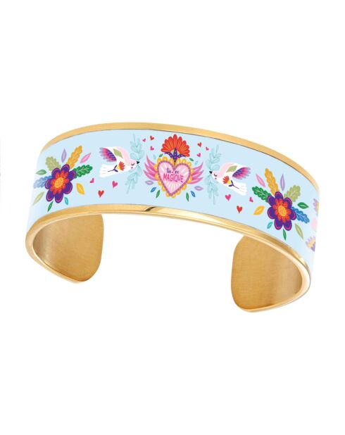 Mehrfarbiges Manschettenarmband „You Are Magic“ - D.20 mm