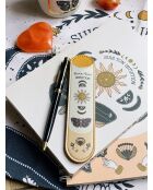 Set penna a sfera e custodia nera Follow your intuition, 3,5 x 15 cm