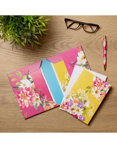 Set de 12 tarjetas y sobres Radiance (A) multicolor - 18,7 x 14,7 x 1,6 cm