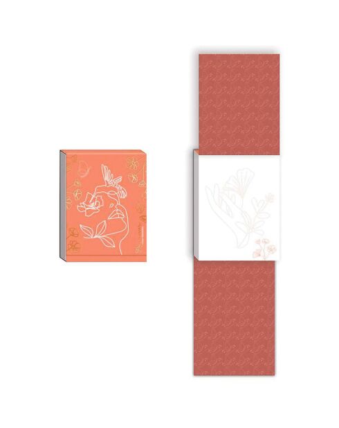 Pocket Carnet de notes A6 aimanté Fleurever multicolore - 7,5 x 10 cm