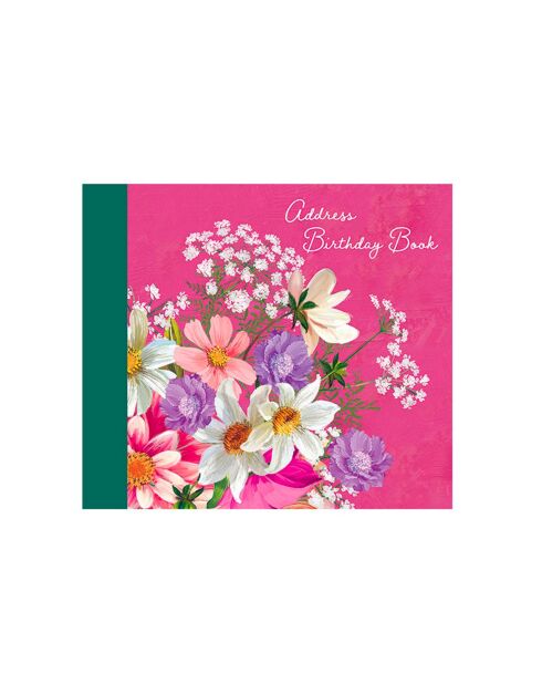 Carnet d'adresses et anniversaires Radiance multicolore - 16,4 x 14,5 x 1,7 cm