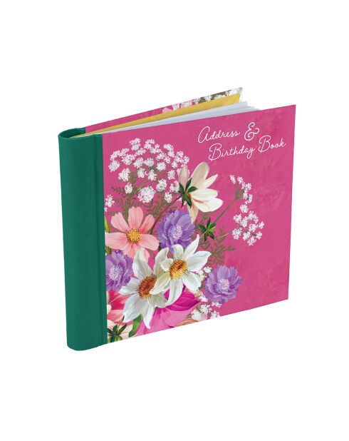 Carnet d'adresses et anniversaires Radiance multicolore - 16,4 x 14,5 x 1,7 cm