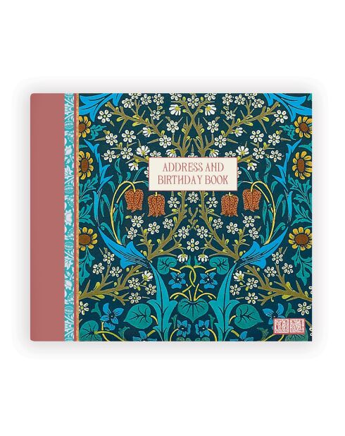 William Morris (Blackthorn) mehrfarbiges Adress- und Geburtstagsbuch, 16,5 x 14,5 cm