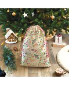 Capucha o bolsa de almacenamiento de algodón XXL con forma de mariposa multicolor, 50 x 68 cm