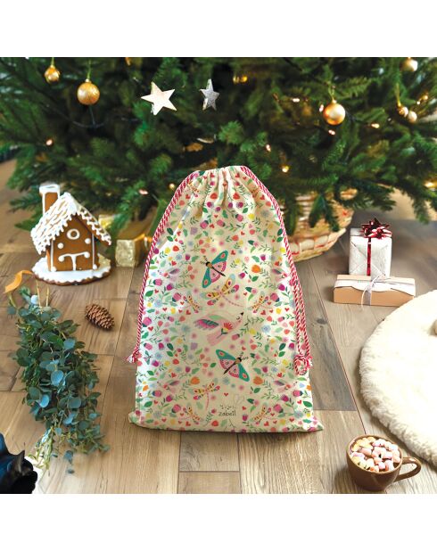 Cappuccio o custodia in cotone multicolore a farfalla XXL - 50 x 68 cm