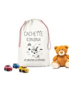 Capucha o bolsa de almacenamiento de algodón XXL, escondite natural para juguetes, 50 x 68 cm