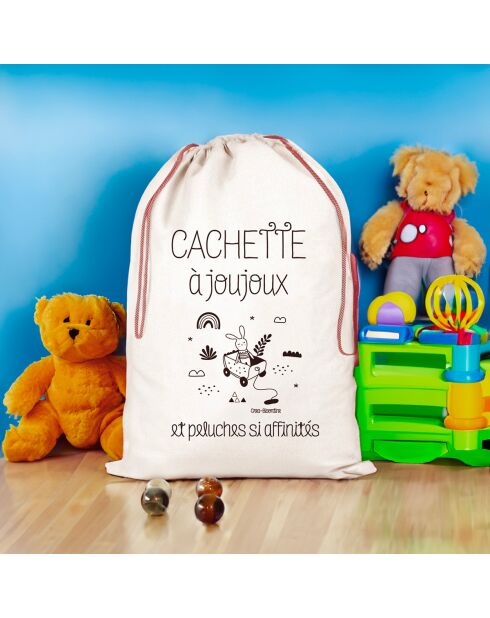 Capucha o bolsa de almacenamiento de algodón XXL, escondite natural para juguetes, 50 x 68 cm