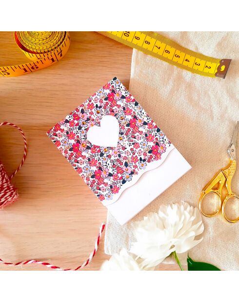 Pocket Carnet de notes A6 aimanté Liberty Brush multicolore - 7,5 x 10 cm