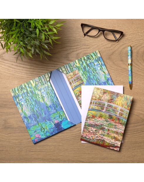 Juego de 12 tarjetas y sobres multicolores de Masters Collection, 18,7 x 14,7 x 1,6 cm