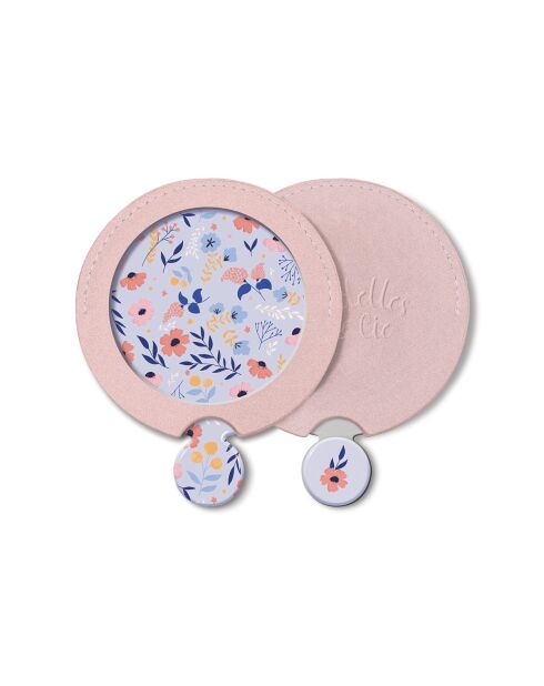Miroir de sac et étui Liberty Romance multicolore - D.6,5 cm