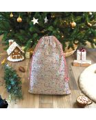 Cappuccio o custodia XXL liberty romance in cotone multicolore - 50 x 68 cm