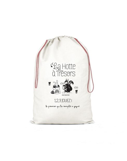 Extractor o bolsa de almacenamiento de algodón XXL Natural Treasure Capucha, 50 x 68 cm