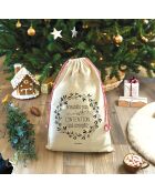 Sac hotte ou de rangement en coton XXL C'est l'intention qui compte naturel - 50 x 68 cm