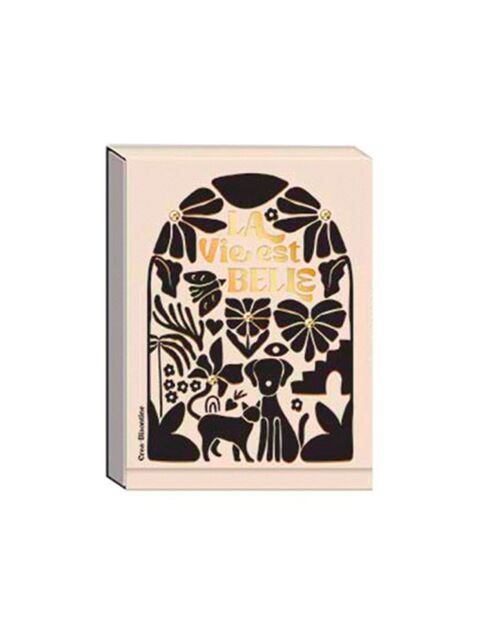 Pocket Carnet de notes A6 aimanté La vie est belle multicolore - 7,5 x 10 cm