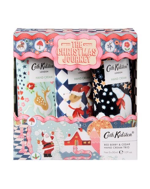 Set cadeau 3 crèmes mains Cath Kidston (Christmas journey multicolore - 3x30ml
