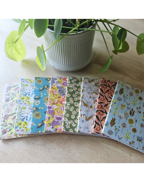 Carnet de notes A6 Floral D multicolore - 10,5 x 15 cm