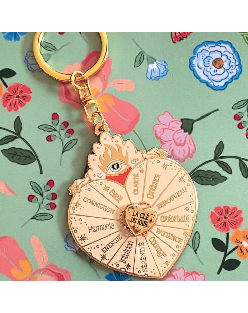 Porte clés en métal spécial galerie des songes (oracle) multicolore - D.6 cm