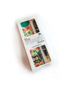 Set stylo bille et étui retro love noir - 3,5 x 15 cm
