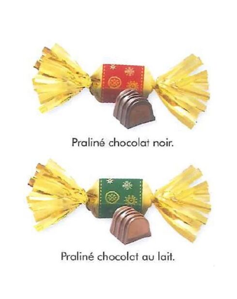 Cartone sfuso di praline Papillotes al latte scuro - 4,6k netti