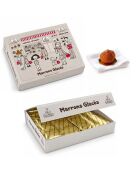 Scatola da 16 castagne glassate piegate in alluminio dorato - 270g