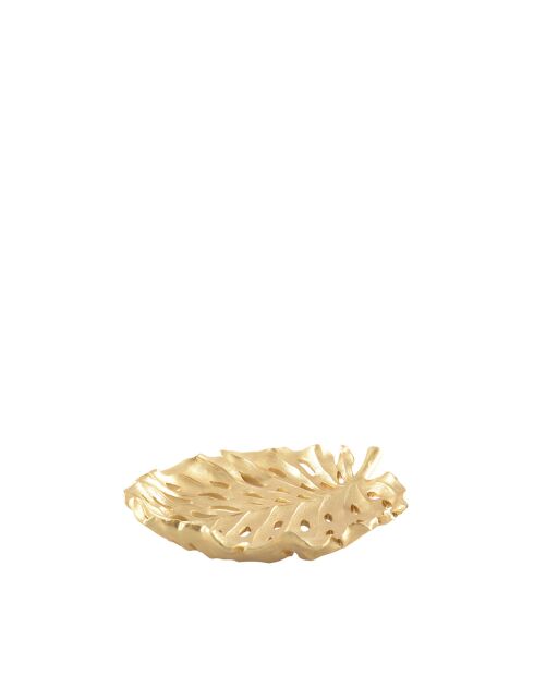 Coupe à fruits feuille dorée - 31x25x5cm