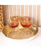 Set mit 6 schlichten Champagnerbechern mit transparenter Kugel — 290 ml