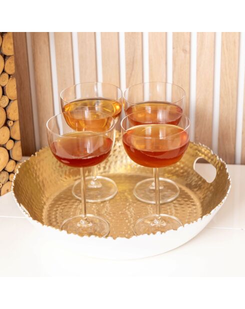 Lot de 6 coupettes à champagne unies boule transparentes - 290ml