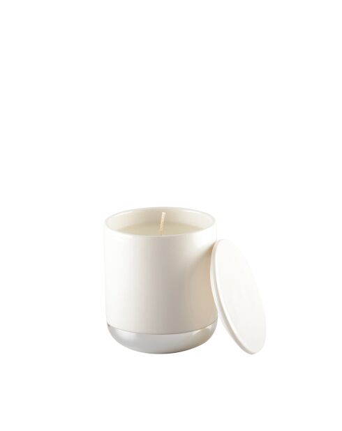 Bougie céramique base blanc - 8.2x8.2x9.5cm