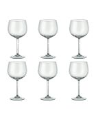 Lot de 6 verres à vin peony transparents - 350ml