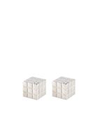 Rubik's Cube Salz- und Pfefferstreuer, 3 x 3 x 3 cm, silberfarben
